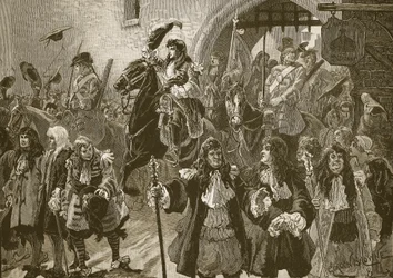 Entry of the Prince of Orange into Exeter after his landing at Torbay, 1688